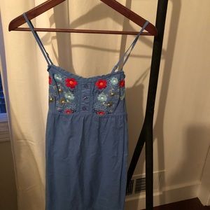 Blue cotton dress